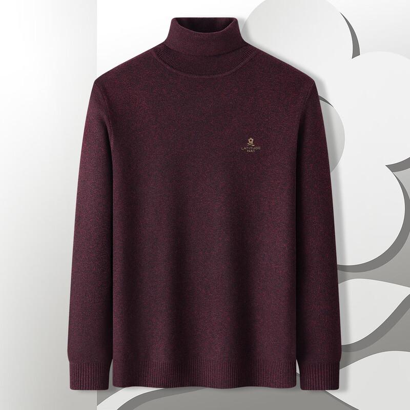 MONTAGUT Men's Warm Wool Blend High-Neck Sweater