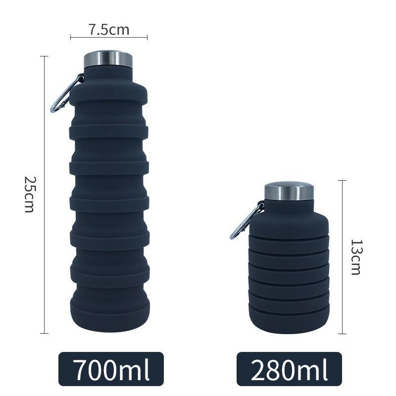 Neueste Geräumige Silikon Sportflasche Outdoor Aktivität Reise Leicht zu Tragen Einziehbare Wasserflasche Reise Training Faltbare Flasche