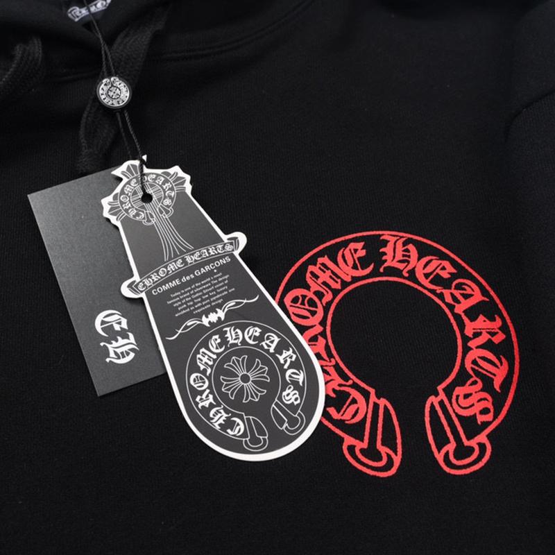807 CHROME HEARTS 2025 Autumn and Winter New Plus Size Classic Style Logo Hooded Sweatshirt, Suitable for Couples to Wear