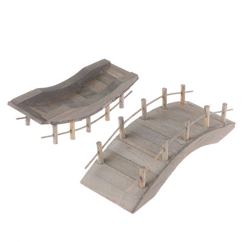 

Творческий кукольный домик, садовая сцена, модель, мини-мост из дерева