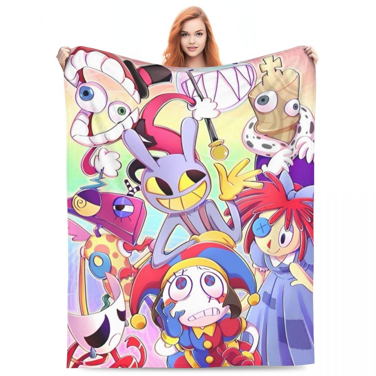 

Pomni From The Amazing Digital Circus! Blankets Cartoon Fleece Throw Blankets Bed Sofa Printed Soft Warm Bedspreads 200x150cm 80x60in