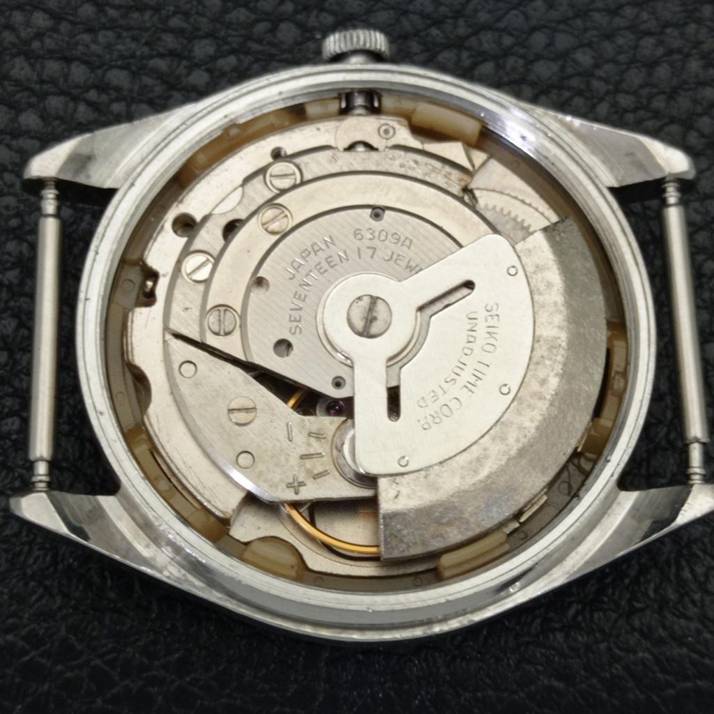 SEIKO 5 AUTOMATIC 6309A VINTAGE JAPAN MENS BLACK COLOR DIAL WATCH a701639-5 R206c-a701639