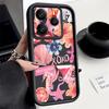 Pink Cartoon Pattern Floral Case For Xiaomi Redmi Note 14 13 Pro 5G 4G 12 11 Funda Xiaomi 14T 13T 11T Pro Shockproof Bumper Silicone Cover