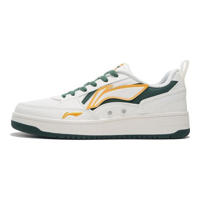 Li Ning Športový lifestylový rad Zavinovacie teplé protišmykové nízke skate topánky Pánske tenisky Biela Zelená AGCS135-4