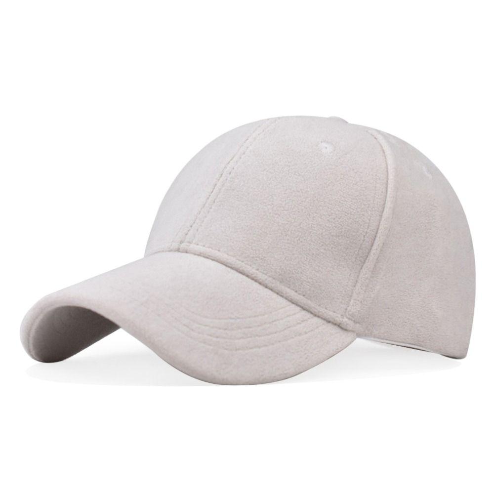 Warm Casual Suede Baseball Cap Adjustable Breathable Sun Hat Outdoor Warm Snapback Hat for Men Women