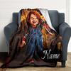 Custom Name Five Nights Freddy's Party Blanket for Couch & Bed, Plush Cozy Fuzzy Blanket Super Soft & Warm Blankets for Fall and Winter. 0908137