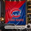 TapestryChicago Cubs Custom Name Text Personalized Wall Hanging Tapestry Home Wall Decor