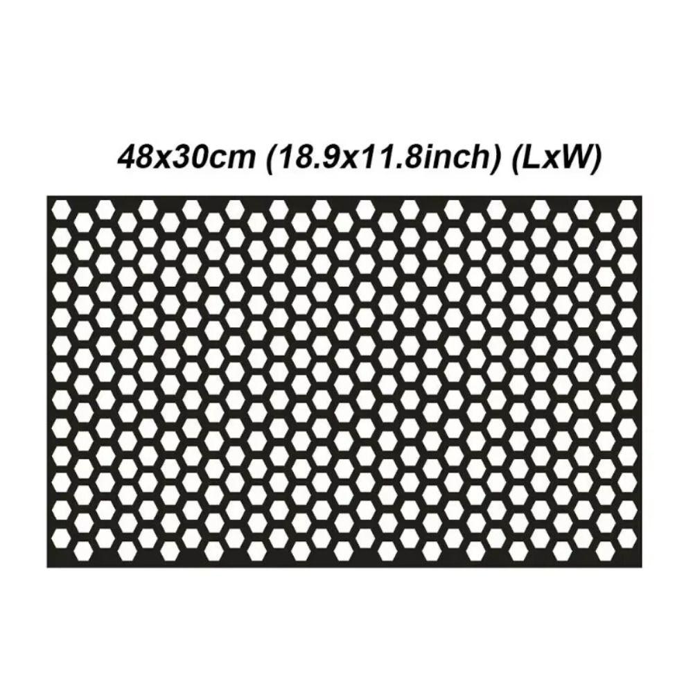 48x30cm Wabenmuster Autoaufkleber DIY Universelle Auto-Rücklicht-Lampenaufkleber Hohlgitter Auto-Rücklichtabdeckung Auto-Wrap-Dekoration
