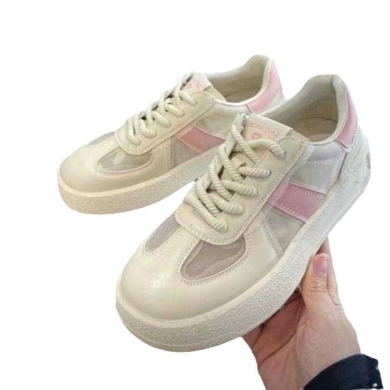 Niche Mesh Breathable High Value Versatile White Shoes Sports and Leisure Board Shoes Children