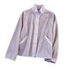 Women's Casual Patchwork Stand-collar Solid-color Long-sleeve Coat