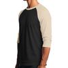 Men's Round Neck Contrast Color Raglan Three-quarter Sleeve Top T-shirt