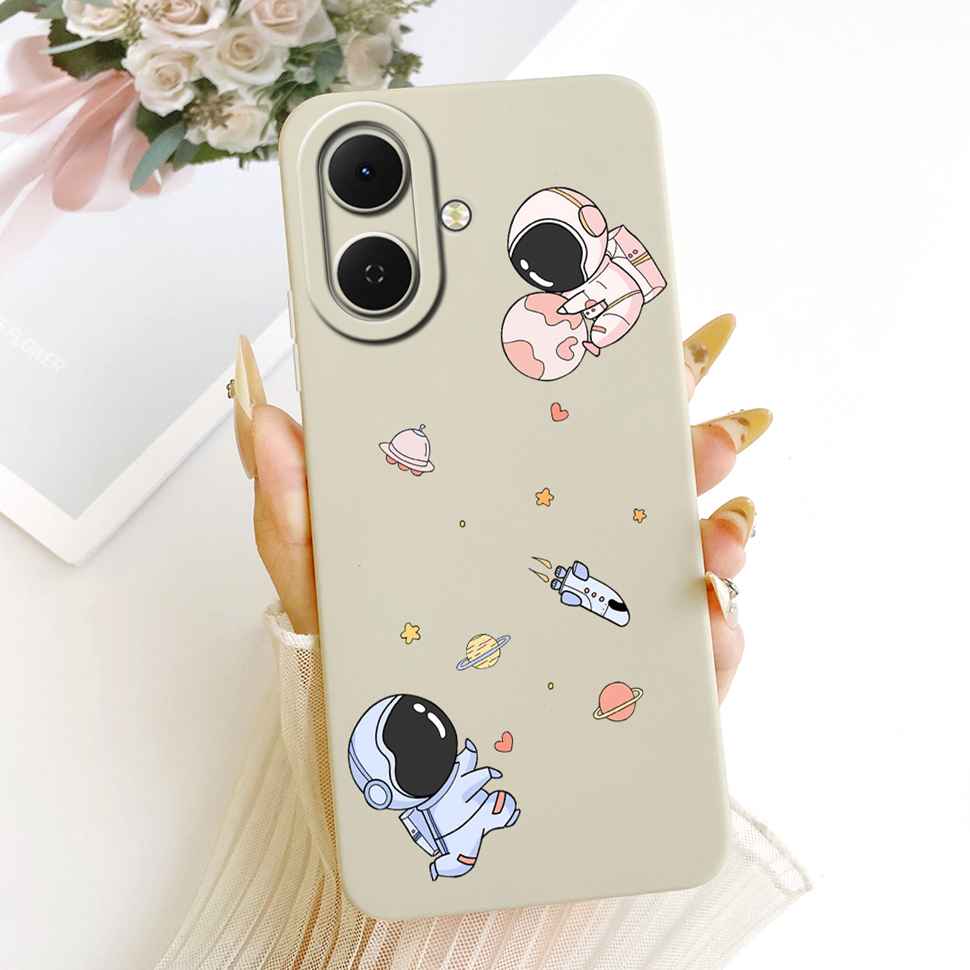 For Tecno Spark Go 2 Case Astronaut Girls Pattern Soft Cases For Tecno Spark Go2 SparkGo2 KM4 Silicon Covers Bumper