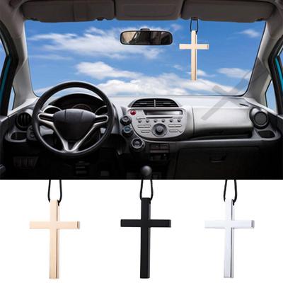 Zubehör Rückspiegel Hängender Anhänger Jesus Christliches Metallkreuz Autoanhänger Metallanhänger