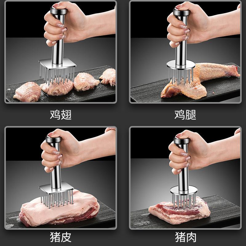 Stainless Steel Meat Loosening Needle, Steak Needle, Meat Tenderizing Needle, Hammer Meat Artifact, Tendon Breaker