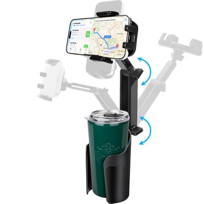 Handodo 360 Degree Rotation Car Cup Holder, Car Cup Holder, Smartphone Holder, Compatible with