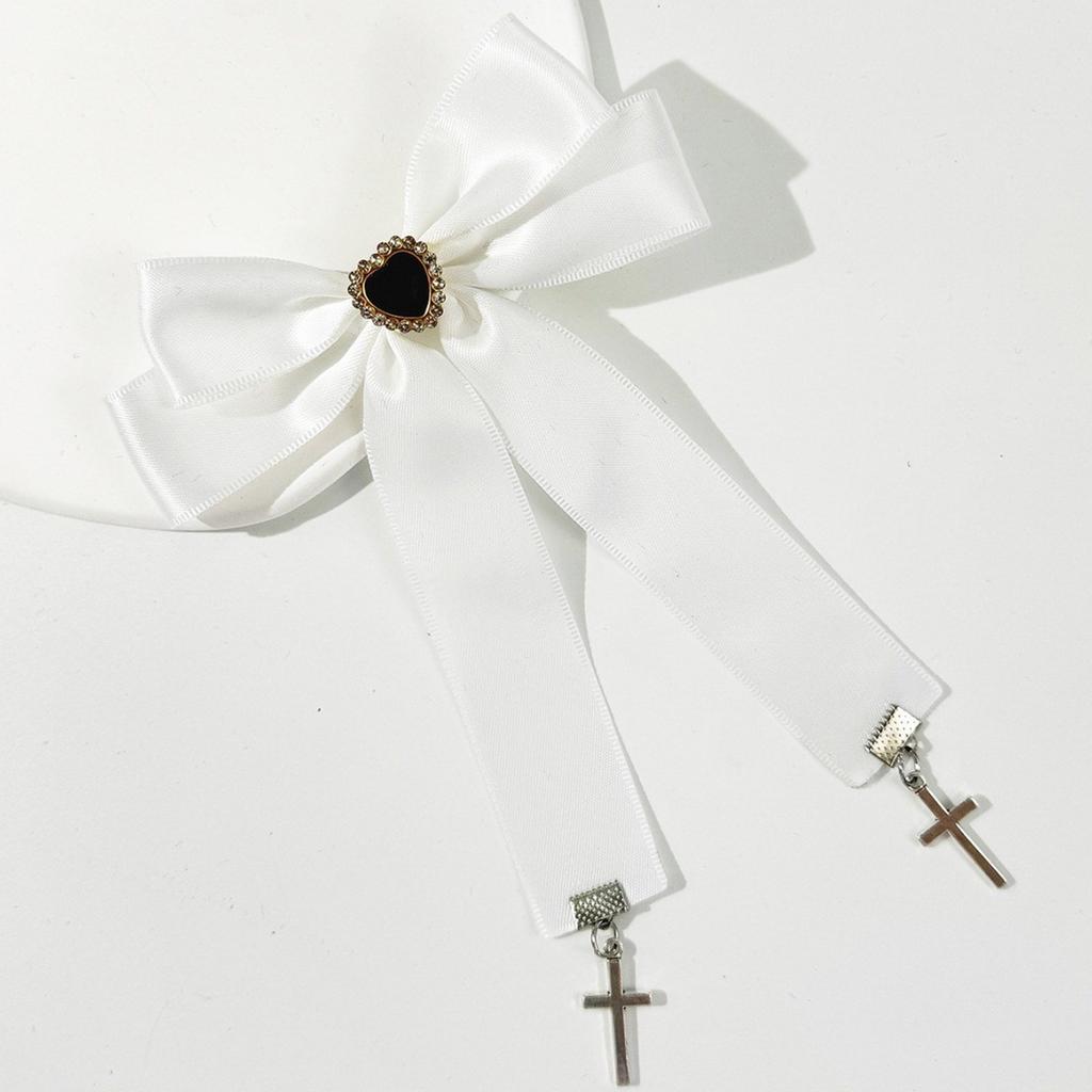Bowknot Hair Clip Cross Pendant Hair Pin Subculture Hair Barrettes NonSlip Teens Girl Cool Hair Decors Ponytail Holder