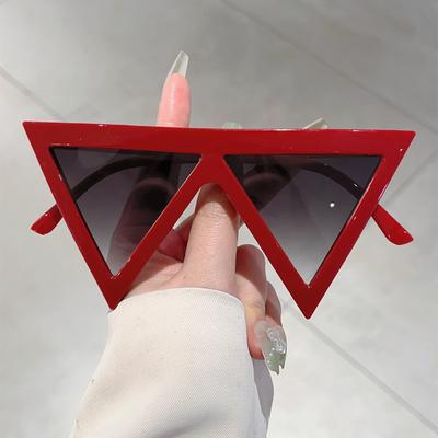 Triangle Shaped Sunglasses  New Fashion Candy Color Beach Holiday Shades Trendy Brand Design Cute Decor Sun Glasses