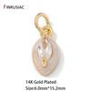 14K Gold Plated Brass Zircon Oval Shape Charms Pendant For Necklaces Accessories,Charms For Jewelry,DIY Jewelry Making Supplies
