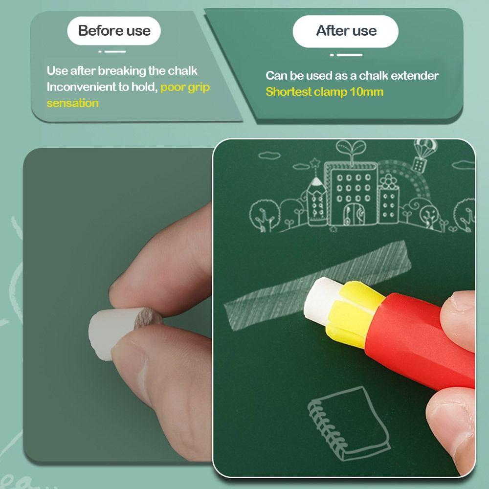 5Pcs/Set Adjustable Chalk Holder Dustless Chalk Clip High-quality Chalk Cover