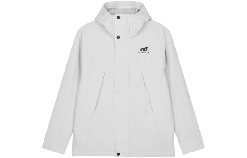 New Balance Jackets Men s White Hooded Moderate Other AMJ23357-GYM XL