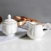 Zuckerdose mit Deckel, Milchkännchen, Knochenporzellan, Familienkaffee, Kaffeehaus-Set, Goldrand-Sauciere, Bonbonglas, Modernes Mode