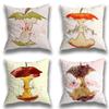 Funny Apple Art Pillow Case Pillow Case Living Room Sofa Cushion Cover Suitable For Home Bedroom Room Decoration