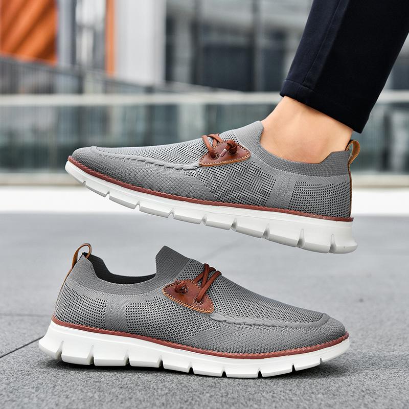 TUINANLE Herrloafers Svarta Sneakers Större Storlekar 40-50 Skor Casual Sneakers Andningsbara Nätskor