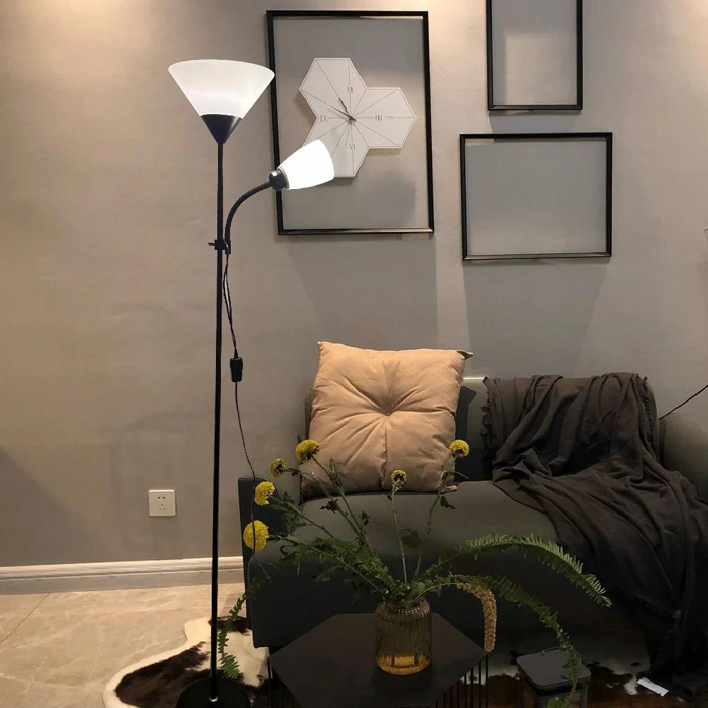 Nordic Design Floor Lamp Home Indoor Decor Stand Light For Bedroom  Living Room Sofa Background LED 2-head LED Floor Lingting