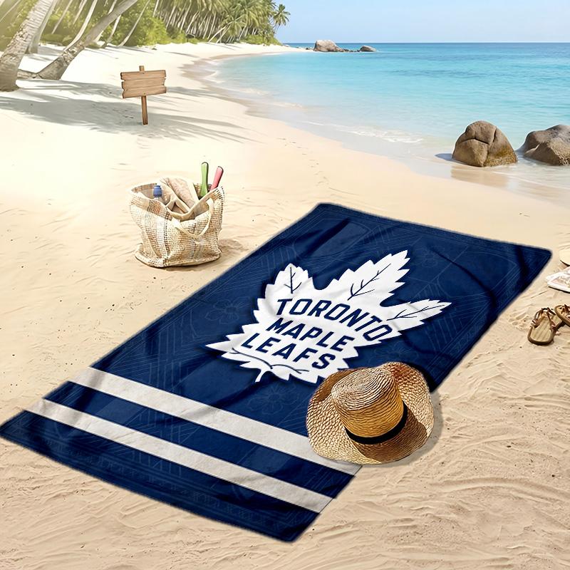 Asciugamano da Spiaggia Stampa Toronto Maple Leafs Morbido Portatile Asciugatura Rapida?Asciugamano Asciutto Per Piscina Vacanza Estiva Sport all'Aperto