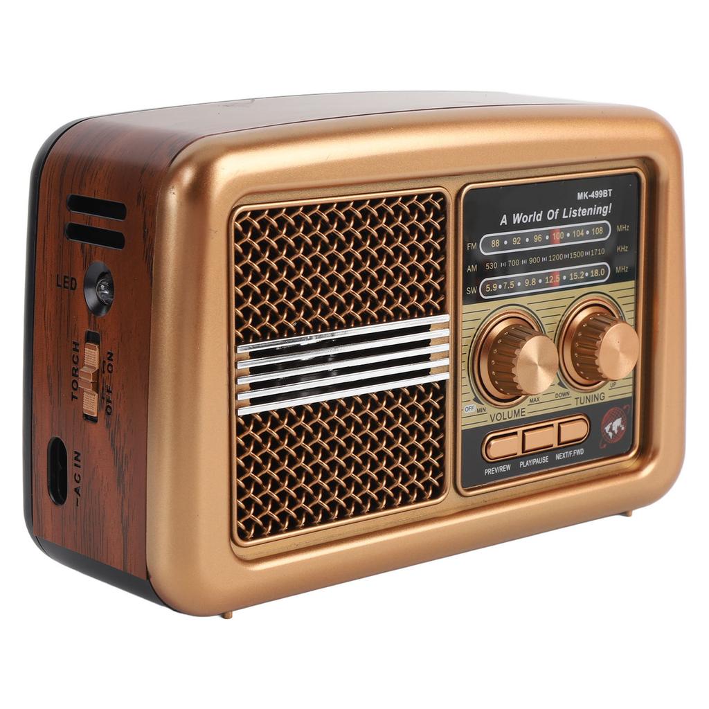 Portable AM FM SW Radio with Bluetooth Speaker Full Band Portable Radio with Retractable Antenna for Home Kitchen