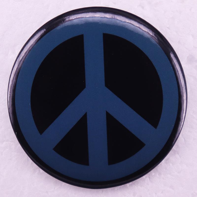 Peace Symbol Tinplate Badge Pin