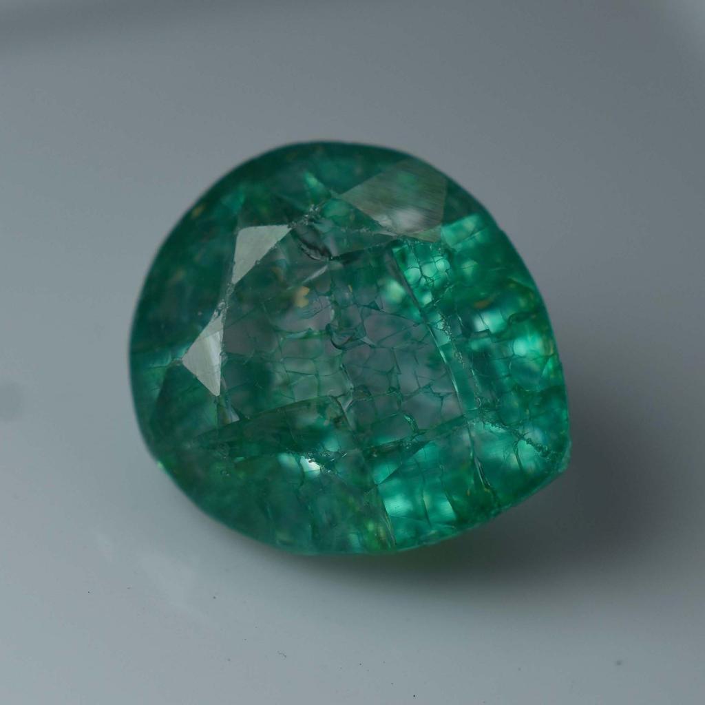 CERTIFIED Most Demandable Natural Muzo EMERALD Green 4.35 Ct  Gemstone Pear Cut