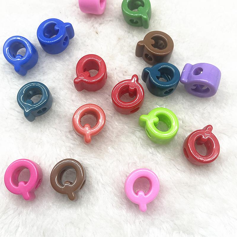 10pcs 20mm Mixed Alphabet Letter Beads Big Hole Charms Beads for Making Jewelry Diy Handmade Key Chain Accessories