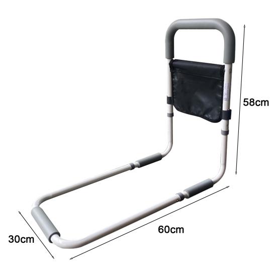 Bettgitter für ältere Erwachsene mit Sensorlicht, höhenverstellbare Bettstütze, Haltegriff mit Aufbewahrungstasche, Schwangere, Senioren, Behinderte, Sicherheits-Bettgitter