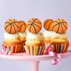 20pcs Basketball Cake Topper Mini Basketball Sports Theme Cupcake Toppers for Basketball Enthusiasts Birthday Party Sport Party