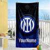 Inter Milan Personalized Name Beach Towel Soft Durable Quick-Dry