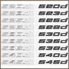 Black Silver 520d 523d 525d 528d 530d 535d 538d 540d 545d Emblem for 5 Series E39 E60 E61 F10 F11 G30 Car Trunk Logo Sticker