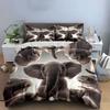 Elephant-Themed Three-Piece Decor Set Kid'S And Adults' Bedroom Decor, Exquisite Three-Piece Bedding Set Gift