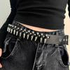 Unisex Punk Rock Rivet Bullet Belt - PU Leather Waistband