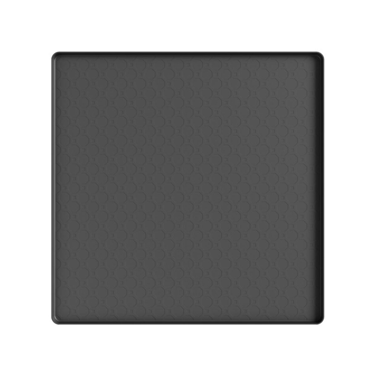 

Silicone Fridge Mat 50x50CM Nonslip Drip Pan with Raised Edges for Floor Use Black A