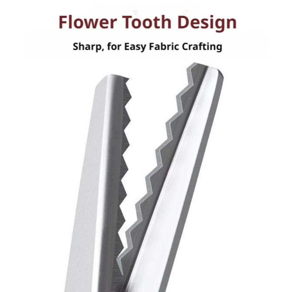Triangle Teeth Pinking Shears Stainless Steel Tailor Scissors Anti-Fray Sewing Shears Dressmaking