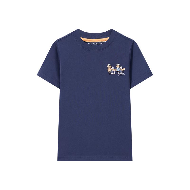Teenie Weenie Kids Bear Short Sleeve Cotton T-Shirt