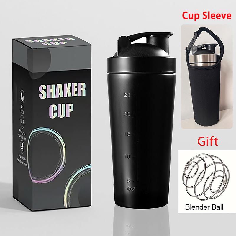304 Stainless Steel Multifunctional Shaker Cup: Large-Capacity Protein Powder, Milkshake, and Water Bottle for Outdoor Fitness.
