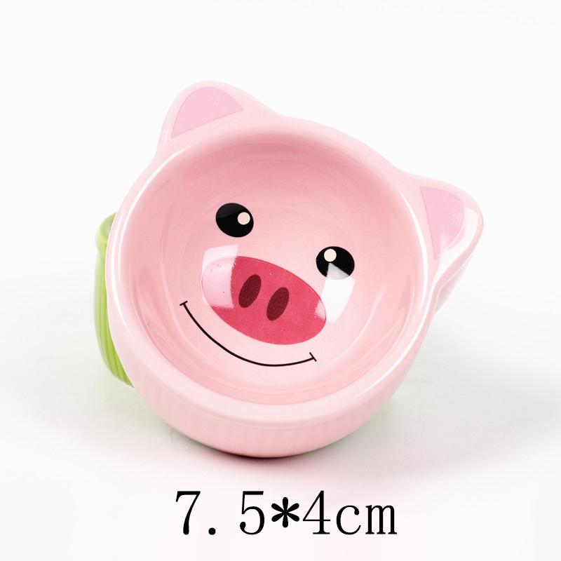 Hamster Ceramic Feeding Bowl Feeding Basin Guinea Pig Chinchilla Hedgehog Small Pet Round Bowl Food Water Feeder
