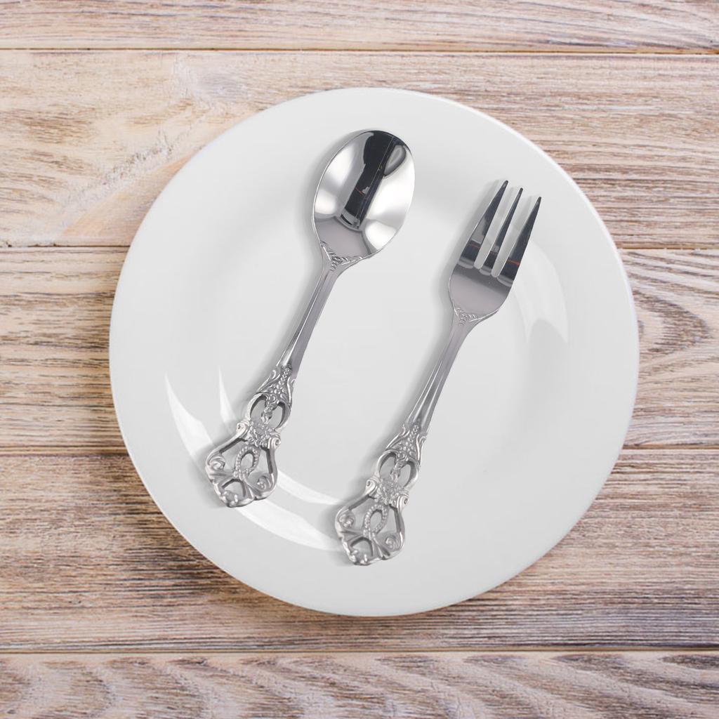 2pcs/set Spoon Charm Coffee Creative Embossed Fruit