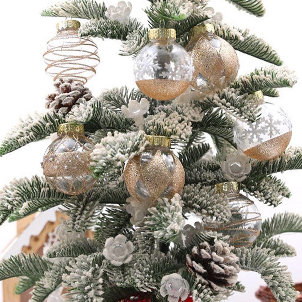 16pcs Waterproof Christmas Spheres Pendant Plastic Xmas Tree Hanging Ornament  Wedding