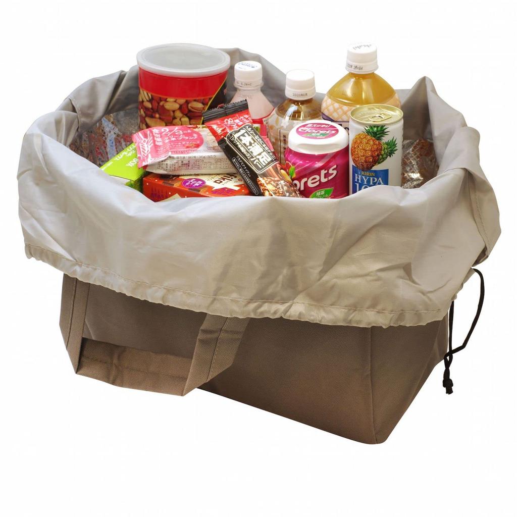 Elle Commune LAURIER Cooler Shopping Bag Shopping Basket Size (Greige) - (CLB-21)