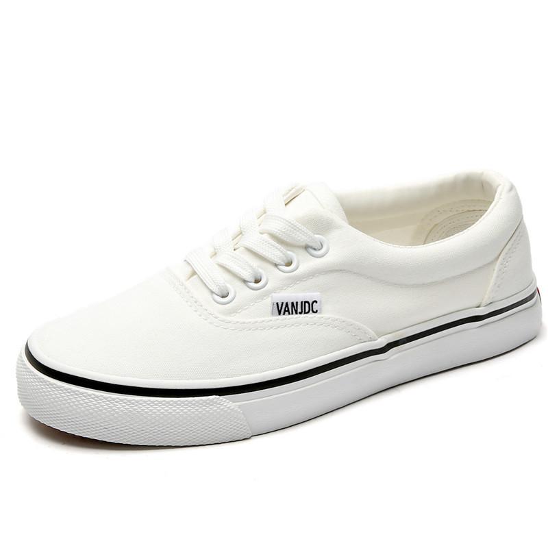 

Летняя новая парусиновая обувь Мужская и женская Студенческая повседневная обувь для скейтборда Корейская обувь для пар Плоская подошва Дышащая Белая обувь Мода 38 белый