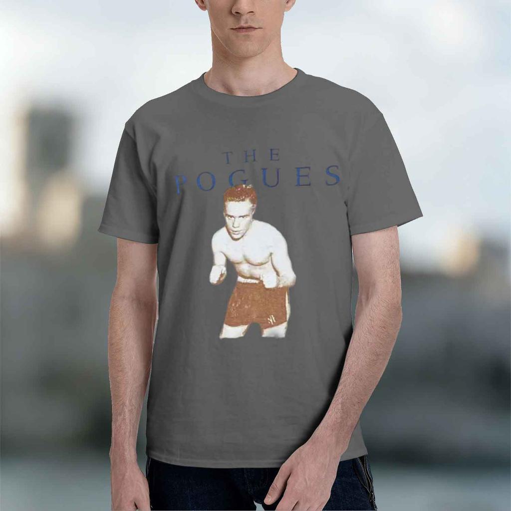 Retro Vintage Style Unisexs Tshirt The Pogues Band Logo Boxing Fighter Graph Summer Casual Wear Gift For Fans And Rock Enthusiast