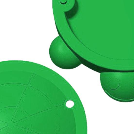 Mini Turtle Sandbox with Lid Summer Indoor Outdoor Round Tortoise Sand Storage Box 3D Printed Green Turtle Ornament Sand Container Beach Toy